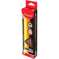 Maped - Crayon a papier Black'Peps Jumbo HB avec gomme - Moyen