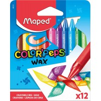 Maped m861011 - Color Peps Wax, 12 crayons cire