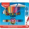 Maped - Crayons de Couleur Strong Color'Peps - 24 Crayons de Coloriage Ultra-resistants et Ergonomiques - Boite Metal