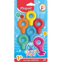 Maped - Lot de 6 anneaux de cire pour bebe COLOR'PEPS