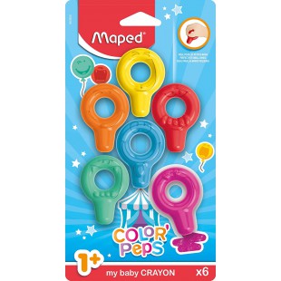 Maped - Lot de 6 anneaux de cire pour bebe COLOR'PEPS