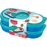 Maped- Concept Kids Boite a gouter, 870903, Bleu, 2X 150 ML