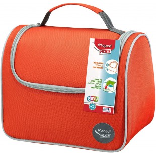 Maped Picnik Origins - Lunch bag Sac a  Dejeuner Isotherme pour Enfants avec Anse de Transport - Facile a  nettoyer - Rouge