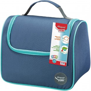 Maped Picnik Origins - Lunch bag Sac a  Dejeuner Isotherme pour Enfants avec Anse de Transport - Facile a  nettoyer - Bleu