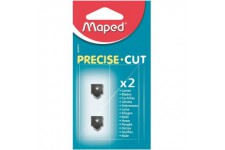 Maped - Lot de 2 Lames pour Massicot Precise Cut A4 - Lames de Rechange pour Rogneuse Maped Capacite de Coupe 5 Feui