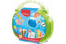 Maped Color'Peps Malette de Coloriage pour Bebe et Enfant des 1 an - Kit Premier age avec 10 Feutres Jumbo + 12 Craies de Cire J