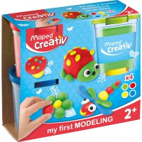 MAPED Creativ - Kit Pate a  Modeler 4 Pots couleurs assorties - Loisirs Creatifs enfants - Premier Age