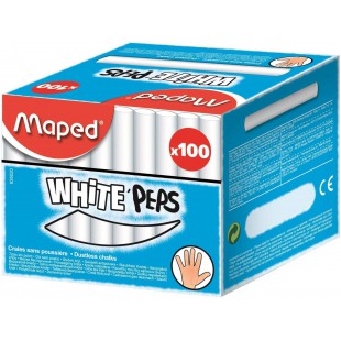 Maped 935020 Boite de 100 Craies Blanc