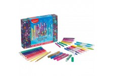 Maped Color'PEPS GLITTERING-984722 Lot de 31 crayons de couleur pour dessiner, bricoler et ecrire Multicolore