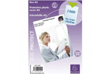 Exacompta 387105E Paquet de 10 Etuis de protection Simples en polypro 30/100eme 14,8 x 21 cm Cristal