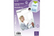 Exacompta 387105E Paquet de 10 Etuis de protection Simples en polypro 30/100eme 14,8 x 21 cm Cristal