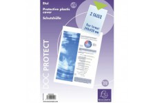 Exacompta 389205E Paquet de 10 Etuis de protection Simples en polypro 30/100eme 24 x 32 cm Cristal