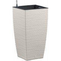Poetic Jardin Emsa CASA Cosy 518507 Colonne a  Fleurs Aqua Comfort avec systeme d'irrigation Gris satine 30 x 30 x 58 cm