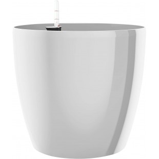 Poetic Jardin Emsa Vase a Auto-arrosage pour l'interieur et l'exterieur - CASA Brilliant Ø 36 cm Blanc Brillant.