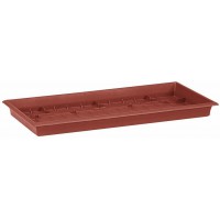 Emsa 504188 Terra Grande Soucoupe rectangulaire pour bac a  fleurs Terracotta 57 x 27 cm