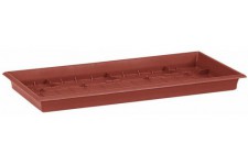 Emsa 504188 Terra Grande Soucoupe rectangulaire pour bac a  fleurs Terracotta 57 x 27 cm