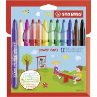 Etui carton x 12 feutres de coloriage STABILO power max