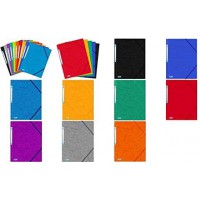 - Chemise 3 rabats et elastique Eurofolio - carte lustree - 5/10e - bleu