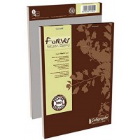 17255C Un Bloc de Bureau Agrafe en Tete Forever Noir - A5 14,8x21 cm - 200 Pages Petits Carreaux - Papier 100 % Recycle 70 g - C