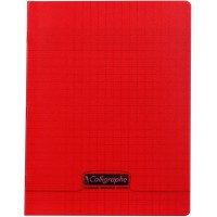 Calligraphe 18123C Un Cahier Agrafe Rouge (une Marque de Clairefontaine) - 17x22 cm - 96 Pages Grands Carreaux - Papier Blanc 90