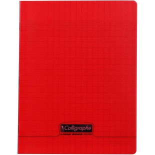 Calligraphe 18123C Un Cahier Agrafe Rouge (une Marque de Clairefontaine) - 17x22 cm - 96 Pages Grands Carreaux - Papier Blanc 90