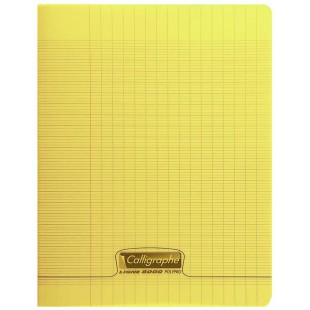 Calligraphe 18124C Un Cahier Agrafe Jaune (une Marque de Clairefontaine) - 17x22 cm - 96 Pages Grands Carreaux - Papier Blanc 90