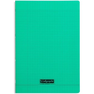 Calligraphe 18135C Un Cahier Agrafe Vert (une Marque de Clairefontaine) - A4 21x29,7 cm - 96 Pages Grands Carreaux - Papier Blan