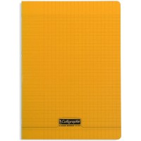 Calligraphe 18138C Un Cahier Agrafe Orange (une Marque de Clairefontaine) - A4 21x29,7 cm - 96 Pages Grands Carreaux - Papier Bl