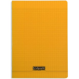 Calligraphe 18138C Un Cahier Agrafe Orange (une Marque de Clairefontaine) - A4 21x29,7 cm - 96 Pages Grands Carreaux - Papier Bl