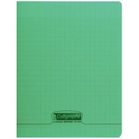 Calligraphe 18175C Un Cahier Agrafe Vert (une Marque de Clairefontaine) - 24x32 cm - 48 Pages Grands Carreaux - Papier Blanc 90 