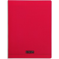 Calligraphe 18193C Un Cahier Agrafe Rouge (une Marque de Clairefontaine) - 24x32 cm - 96 Pages Grands Carreaux - Papier Blanc 90