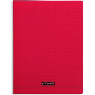 Calligraphe 18193C Un Cahier Agrafe Rouge (une Marque de Clairefontaine) - 24x32 cm - 96 Pages Grands Carreaux - Papier Blanc 90