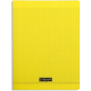 Calligraphe 18194C Un Cahier Agrafe Jaune (une Marque de Clairefontaine) - 24x32 cm - 96 Pages Grands Carreaux - Papier Blanc 90