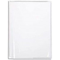 Lot de 10 : Calligraphe (gamme scolaire Clairefontaine) 73001C - Un protege-cahier Cristal 17x22 cm 12/100eme avec porte-etiquet