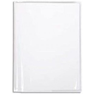 Lot de 10 : Calligraphe (gamme scolaire Clairefontaine) 73001C - Un protege-cahier Cristal 17x22 cm 12/100eme avec porte-etiquet