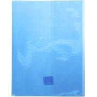 Lot de 10 : Calligraphe 73402C - Un protege-cahier Cristalux 24x32 cm 22/100eme avec porte-etiquette, en PVC (plastique) transpa
