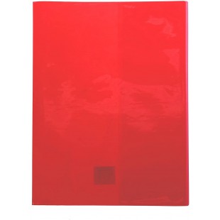 Lot de 10 : Calligraphe 73403C - Un protege-cahier Cristalux 24x32 cm 22/100eme avec porte-etiquette, en PVC (plastique) transpa