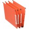 Lot de 25 : Esselte Dossier Suspendu Dual, pour armoires, Fond 30 mm, A4, Onglets inclus, Orange & Dossier Suspendu Lateral