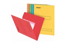 Esselte Boite de 100 Sous-dossiers a   2 Rabats pour Dossiers Armoire et Tiroir 160g - Coloris Assortis
