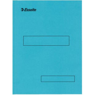 Esselte Boite de 100 Sous-dossiers a   2 Rabats pour Dossiers Armoire et Tiroir 160 g - Bleu