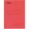 Esselte Boite de 100 sous-dossiers a   2 Rabats pour Dossiers Armoire et Tiroir 160g - Rouge