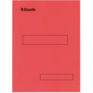 Esselte Boite de 100 sous-dossiers a   2 Rabats pour Dossiers Armoire et Tiroir 160g - Rouge