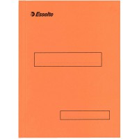 Esselte Boite de 100 sous-dossiers a   2 Rabats pour Dossiers Armoire et Tiroir 160g - Orange