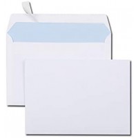 Boite de 500 enveloppes Blanches auto-adhesives 80g Format C6 114x162mm