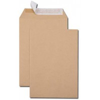 Boite de 500 pochettes kraft auto-adhesives 90g Format B5 176x250mm