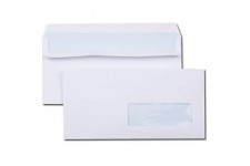 La Couronne Boite de 500 enveloppes 110x220 blanc 80 g a  fenetre 35x100 autocollante