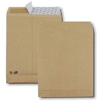 Boite de 250 pochettes kraft auto-adhesif 120 grammes 3 soufflets Format 229 x 324 C4