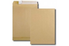 Boite de 250 sacs a  soufflets kraft arme brun E4 280x400 130 g/m² bande de protection