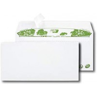 Paquet de 40 enveloppes extra blanches 100% recyclees DL 110x220 80 g/m² bande de protection