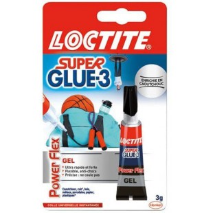 Super Glue Colle instantanee gel en tube de 3 g Transparent